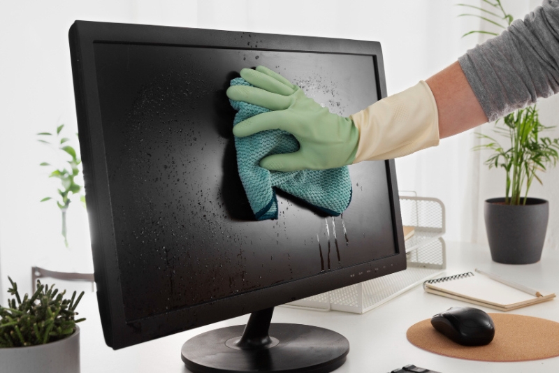 Cleaning computer screen