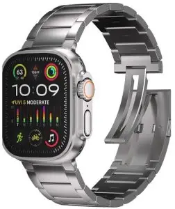 Apple watch with titanium bands